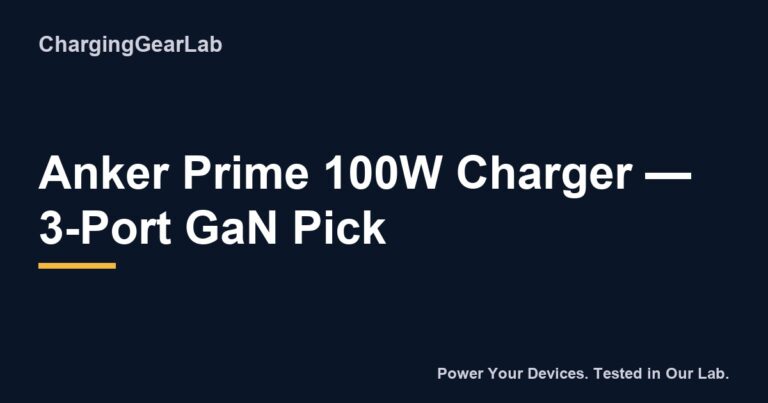 Anker Prime 100W Charger 3 Port Gan Pick