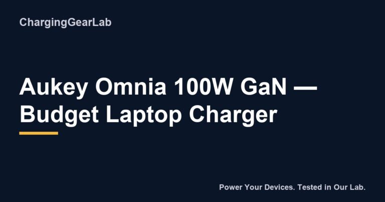 Aukey Omnia 100W Gan Budget Laptop Charger