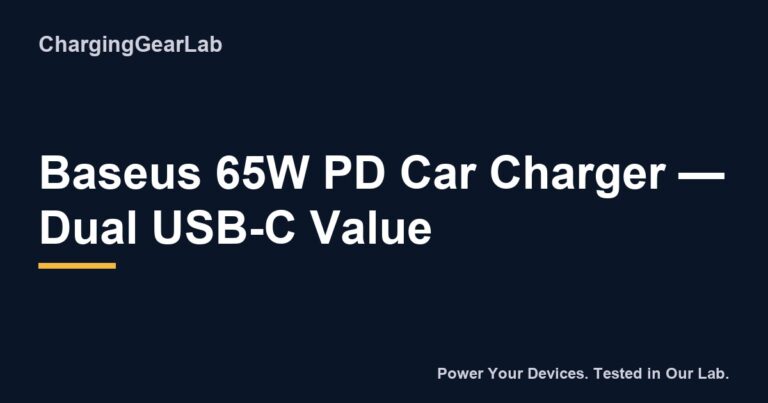 Baseus 65W Pd Car Charger Dual Usb C Value
