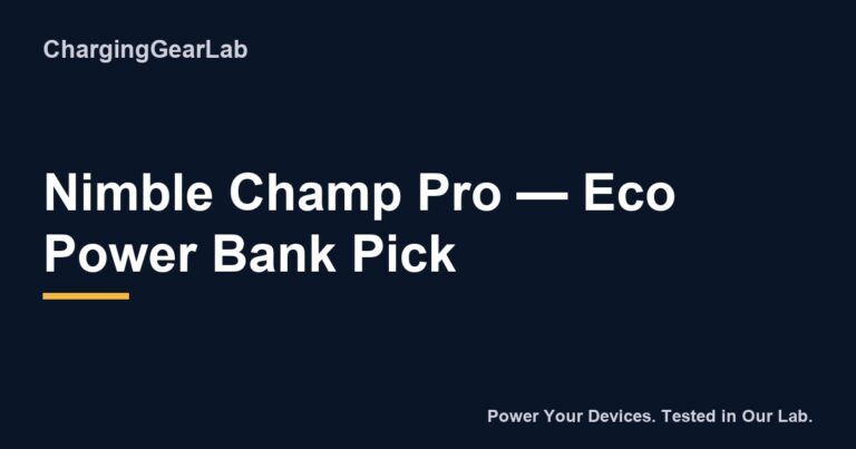 Nimble Champ Pro Eco Power Bank Pick