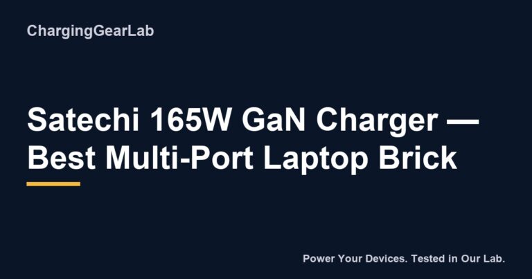 Satechi 165W Gan Charger Best Multi Port Laptop Brick