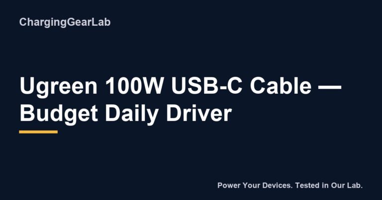 Ugreen 100W Usb C Cable Budget Daily Driver