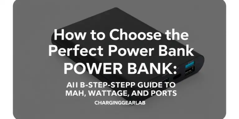 How to Choose the Perfect Power Bank: A Step-by-Step Guide to mAh, Wattage, and Ports - charginggearlab